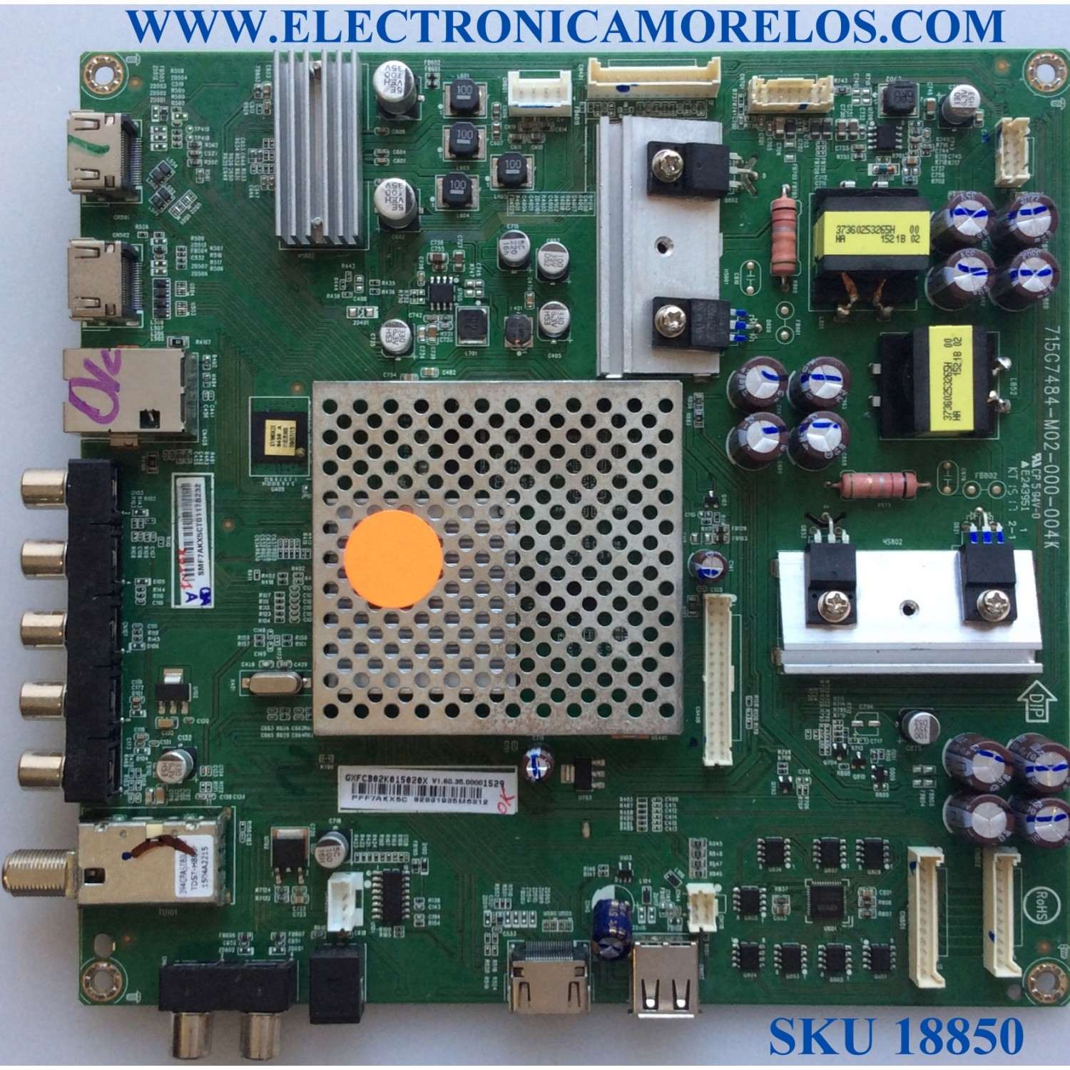 MAIN / FUENTE / (COMBO) / VIZIO GXFCB02K015 / 715G7484-M02-000-004K / GXFCB02K015020X / E243951 / PANEL TPT550J1-HVN08.U REV:S110A / MODELOS E55-C1 LTCWSHAR / E55-C1 / E55-C1 LTC7SHAR
